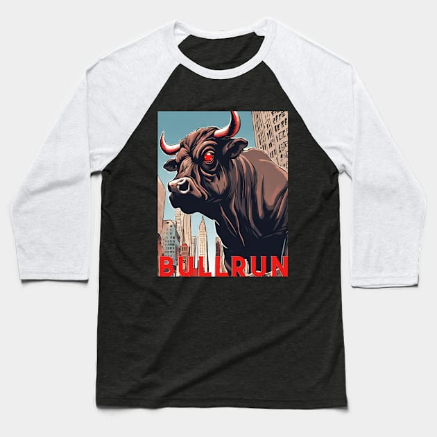 Bullrun Bitcoin cryptocurrency future payment Baseball T-Shirt by shirtontour